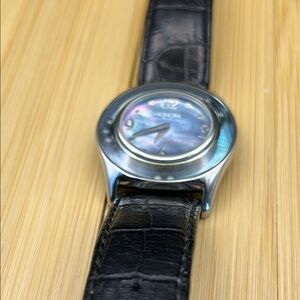 Honora Black Strap Silver Case Smartwatch w/ Ice Blue Dial - 70